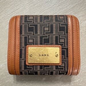 L.A.M.B. Geometric Black and Tan Wallet